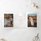 特別な3つ折り追加フォト結婚式招待状 三つ折り招待状 (内部)