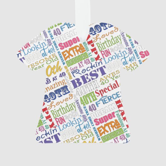 特別な40歳の誕生日パーティーパーソナライズされたプレゼント オーナメント (裏面)