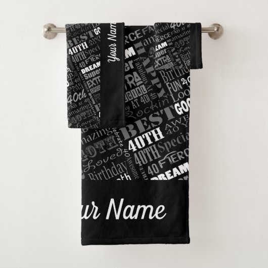 特別な40歳の誕生日パーティーパーソナライズされたプレゼント バスタオルセット (インサイチュ)