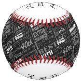 特別な40th誕生日パーティーモノグラム ソフトボール (正面)