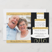 特別な50周年パーティー招待状 写真付き 招待状 (正面)