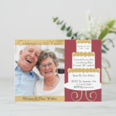 特別な50周年記念招待状　写真付きで 招待状 (スタンド正面)