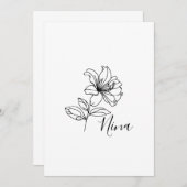 特別な6月のはなさかそうの誕生花ギフト 招待状 (正面/裏面)