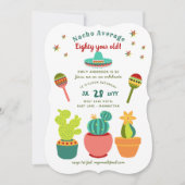 特別な80歳の誕生日パーティー！ フィエスタスタイルの80歳誕生日 招待状 (正面)