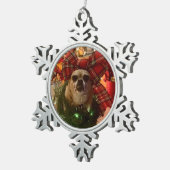 特別な スノーフレークピューターオーナメント (右)