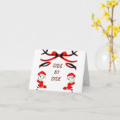 特別な「双子」カードのクリスマスをお祝いします カード (黄色い花)