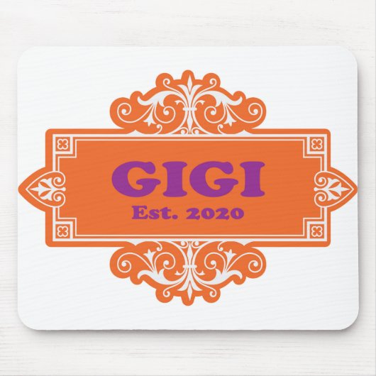 特別な"GiGi 2020"のための マウスパッド (正面)