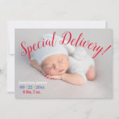 特別なDelIveryフォト男女兼用誕生 案内状 (正面)