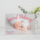 特別なDelIveryフォト男女兼用誕生 案内状 (スタンド正面)
