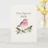 特別なPSWへのクリスマスの感謝 カード (黄色い花)