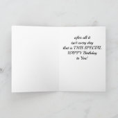 特別なPUPは特別な誕生日があなたを望んでいると言う カード (内部)