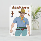 特別なSheriff Kids Cowboyオリジナル写真 招待状 (スタンド正面)