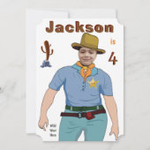 特別なSheriff Kids Cowboyオリジナル写真 招待状 (正面)
