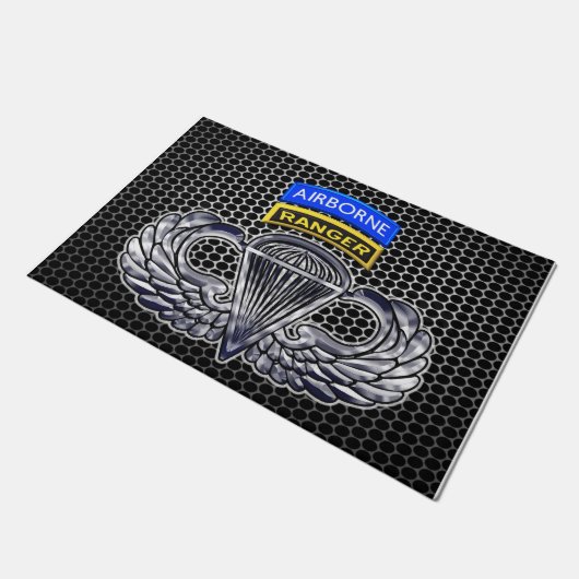 特別に設計された空挺射撃機の記念 ドアマット (アングル)