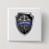 特別に設計された翼を持つ空中シールド 缶バッジ (正面)