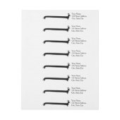 特別に長いトナカイのダックスフントのシルエット ラップアラウンドラベル (シート)