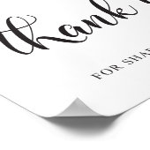 特別の日のサインを共有して結婚ありがとう ポスター (角)