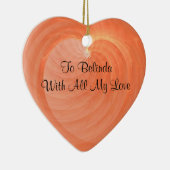 特別の日のロマンチックな骨があるハートの記念品 セラミックオーナメント (右)