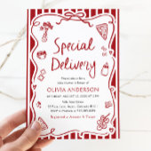 特別イタリアン配送ベビーお洒落シャワー 招待状