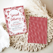 特別イタリアン配送ベビーお洒落シャワー 招待状