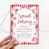 特別イタリアン配送ベビーお洒落シャワー 招待状
