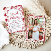 特別イタリアン配送ベビーお洒落シャワー 招待状