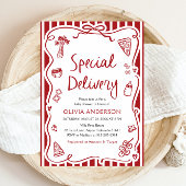 特別イタリアン配送ベビーお洒落シャワー 招待状