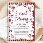 特別イタリアン配送ベビーお洒落シャワー 招待状