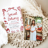 特別イタリアン配送ベビーお洒落シャワー 招待状