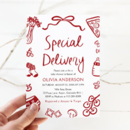 特別イタリアン配送ベビーお洒落シャワー 招待状