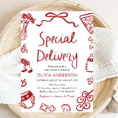 特別イタリアン配送ベビーお洒落シャワー 招待状