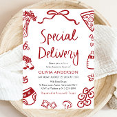 特別イタリアン配送ベビーお洒落シャワー 招待状