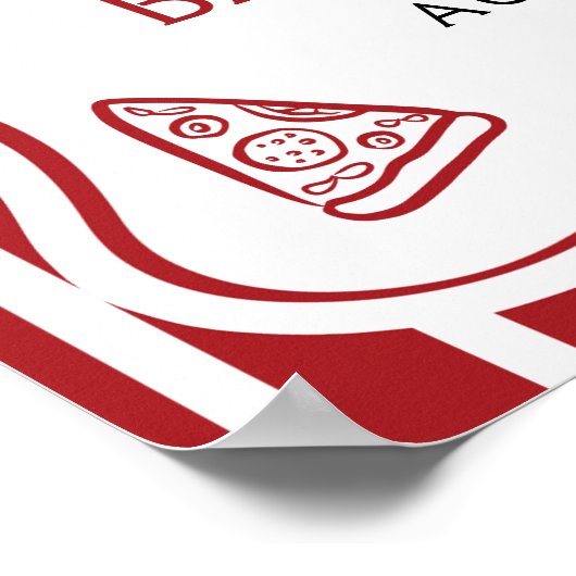 特別イタリアン配送赤ちゃんシャワー歓迎サイン ポスター (角)