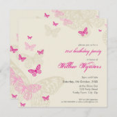 特別イベントのお誘い :: バタフライーズ 4SQ 招待状 (正面/裏面)