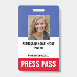 特別イベント用カスタムセキュリティパス - 写真付き身分証明書 バッジ