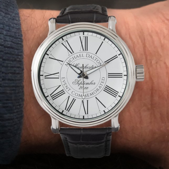 特別イベント記念パーソナライズされた会 腕時計 (クリエイターアップロード済み)