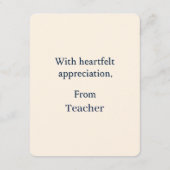 特別エレガントStのお祝いカード エンクロージャーカード (裏面)