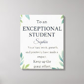 特別エレガントStのお祝いカード キャンバスプリント (正面)