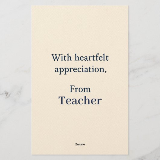 特別エレガントStのお祝いカード 便箋 (裏面)