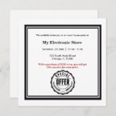 特別オファー グランドオープニング 招待状 (正面/裏面)