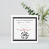 特別オファー グランドオープニング 招待状 (スタンド正面)