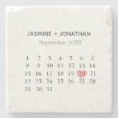 特別カスタマイズな日の予定表 ストーンコースター (正面)