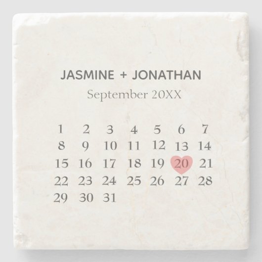 特別カスタマイズな日の予定表 ストーンコースター (正面)