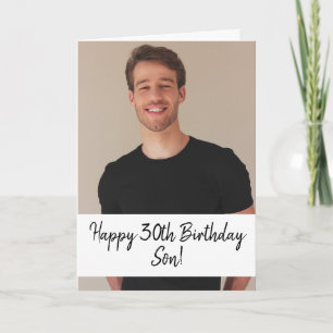 特別カスタム写真ソン30歳の誕生日 カード