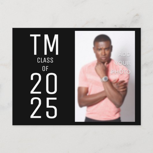 特別カスタム卒業発表はがき 案内ポストカード (正面)