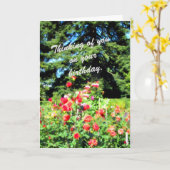 特別カラフルな人の花壇 カード (黄色い花)