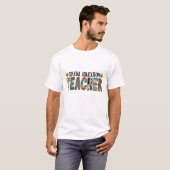 特別カラフル教育先生デザイン Tシャツ (正面フル)
