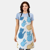 特別キッチンシェフエロンネコデザイン エプロン (着用した状態)