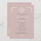 特別クロスピンク宗教招待状 招待状 (正面/裏面)