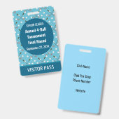 特別ゴルフイベントセキュリティパス バッジ (正面＆裏面)